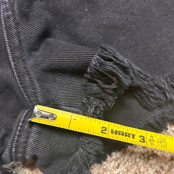 Pacsun High Rise Black Denim Shorts Size 25 - Picture 7 of 7